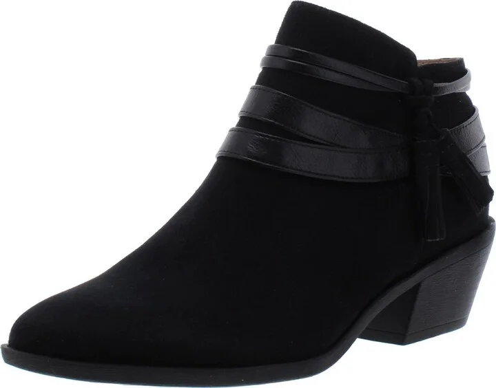 Paloma Womens Microsuede Zipper Ankle Boots