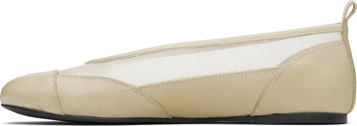 Paloma Wool Beige Pili Mesh Ballerina Flats - Image 3