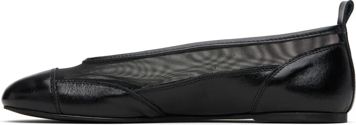 Paloma Wool Black Pili Mesh Ballerina Flats - Image 3