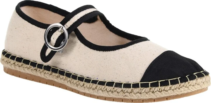 Palomaa Espadrille Mary Jane Cap Toe Flat