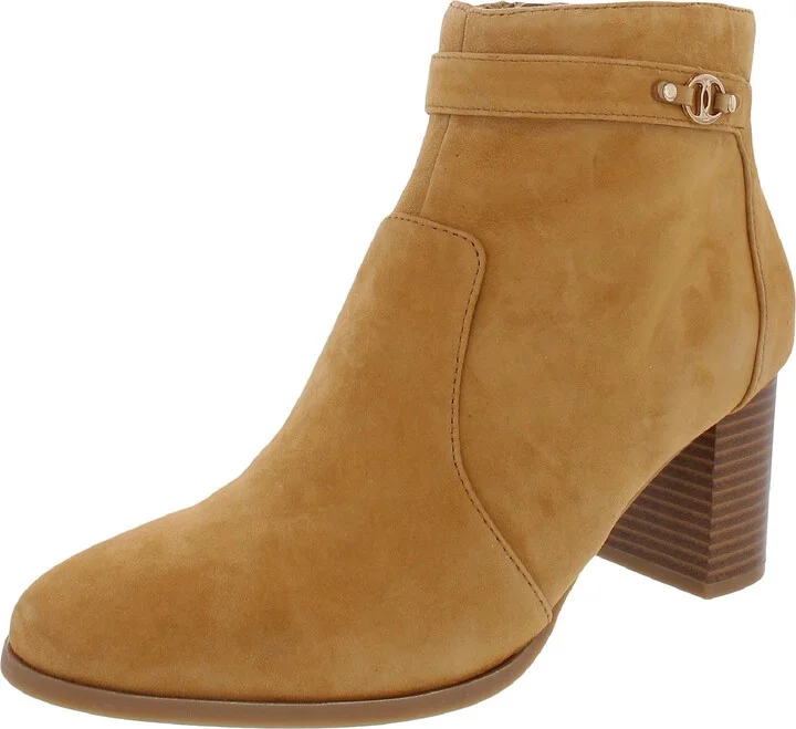 Palomaa Womens Leather Heel Ankle Boots