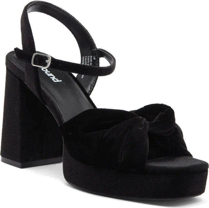 Pamela Velvet Platform Sandal
