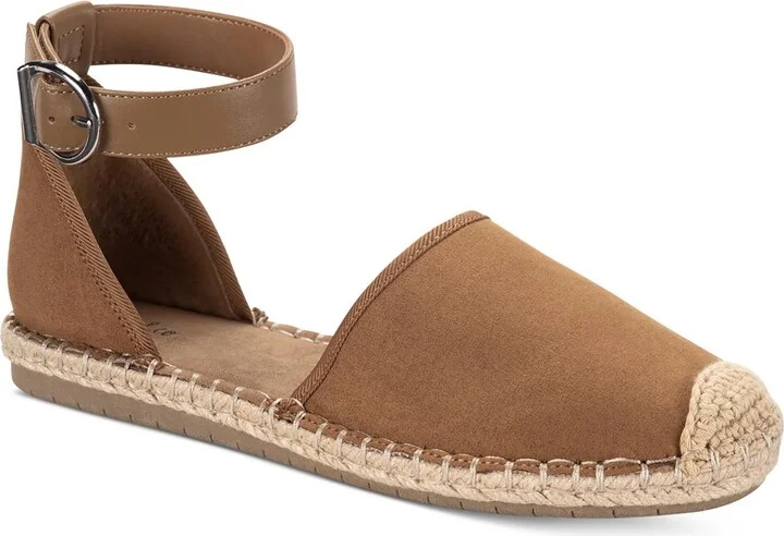 Paminna Womens Faux Suede Toe Cap Ankle Strap