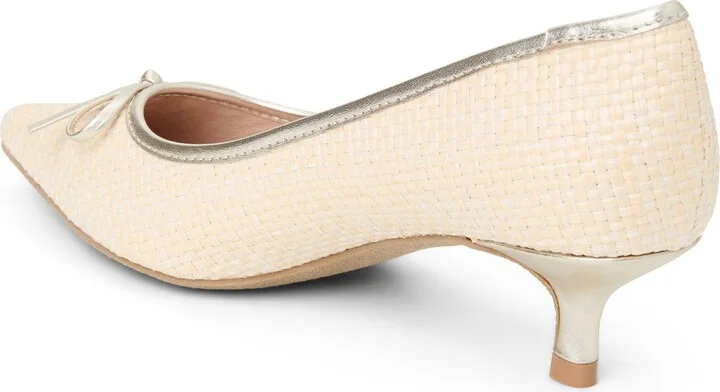 Pammi Pointed Toe Kitten Heel Pump - Image 2