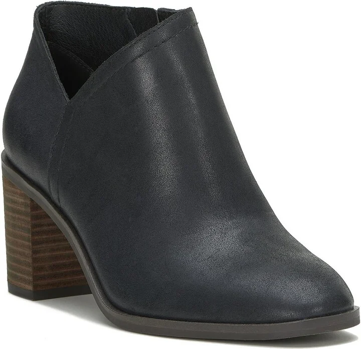 Panally Womens Leather Block Heel Mules