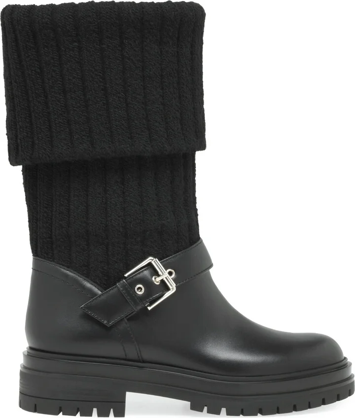 Paneled Leather Knee BootsRossi