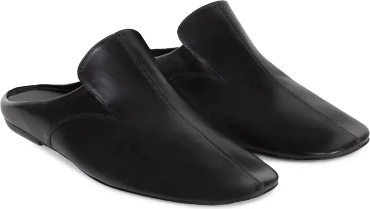 Paneled Leather Mules - Image 2