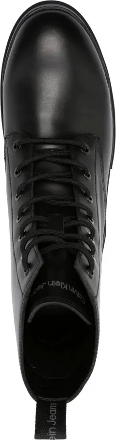 Panelled 60mm Leather Combat Boots - Image 4