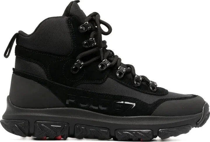 Panelled Ankle-Length Trail Boots