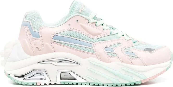 Panelled Chunky Lace-Up Sneakers