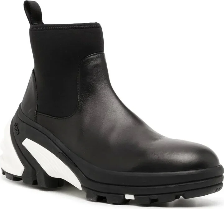 Panelled Chunky-Sole Ankle Boots - Image 2