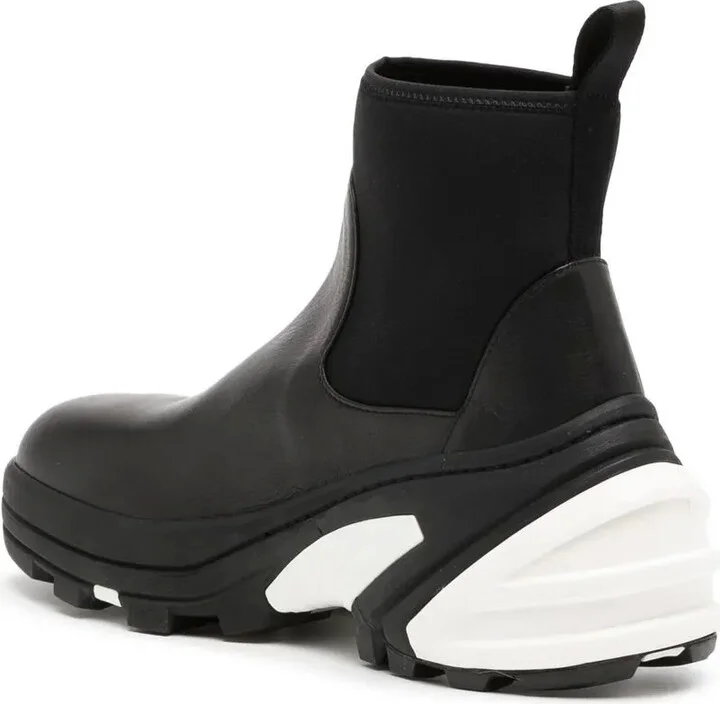 Panelled Chunky-Sole Ankle Boots - Image 3