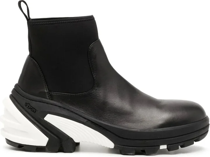 Panelled Chunky-Sole Ankle Boots