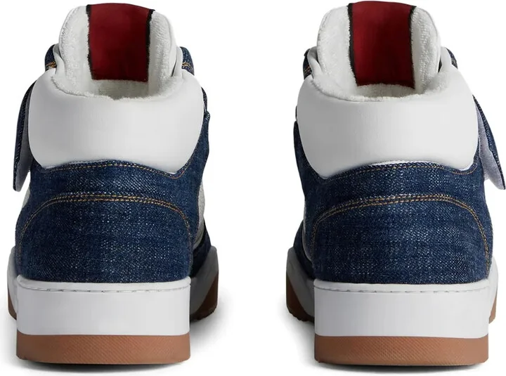 Panelled Denim Sneakers - Image 3