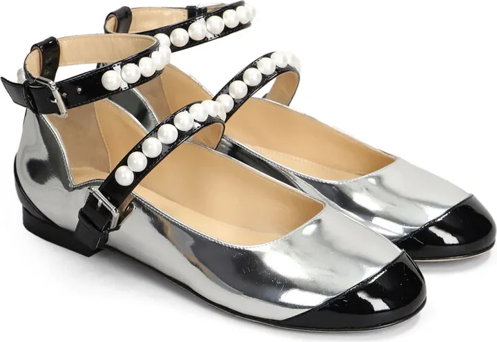 Panelled-Design Ballet Flats - Image 2