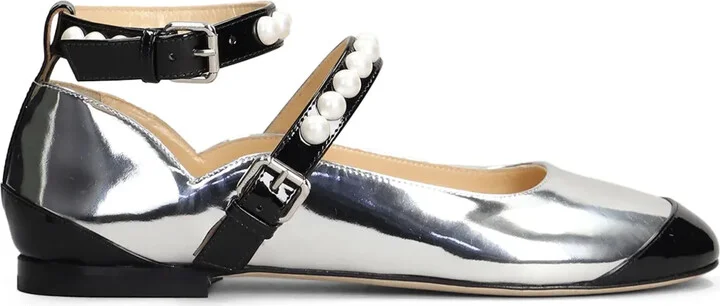 Panelled-Design Ballet Flats