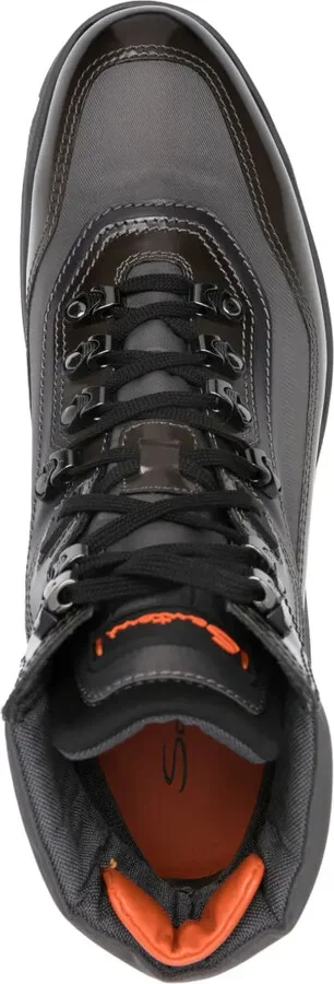 Panelled-Design Lace-Up Hiking Boots - Image 4