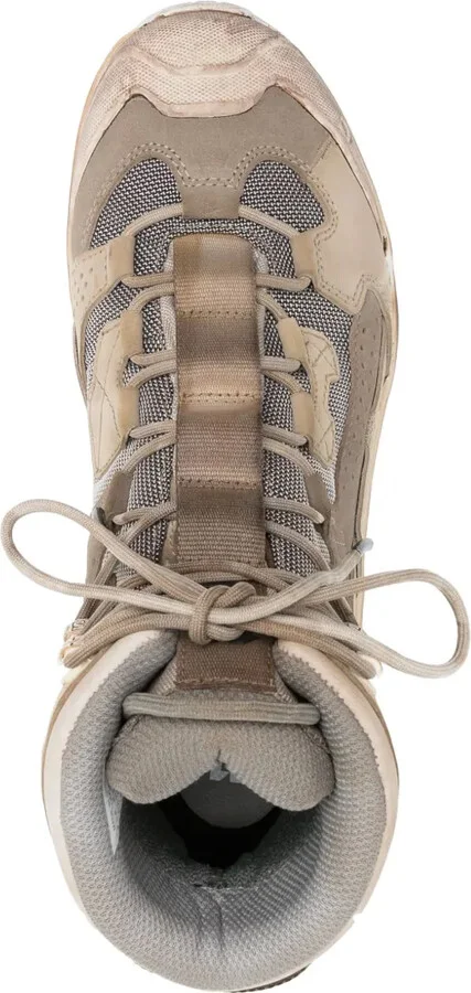 Panelled-Design Leather Sneakers - Image 4