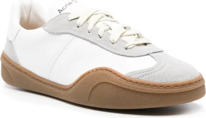Panelled-Design Leather Sneakers - Image 2