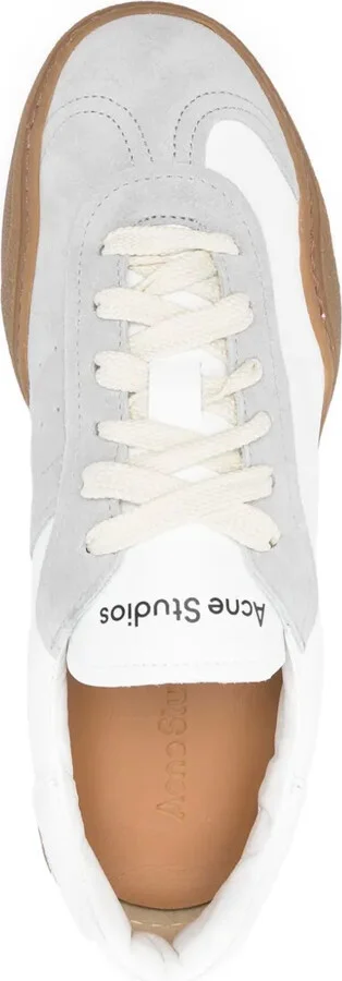 Panelled-Design Leather Sneakers - Image 4