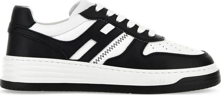 Panelled-Design Leather Sneakers