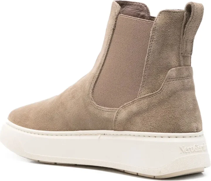 Panelled Embellished Suede Boots - Image 3
