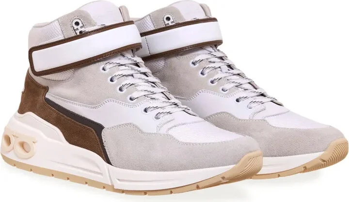 Panelled Hi-Top Sneakers - Image 2