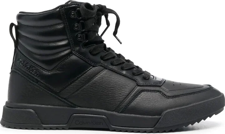 Panelled Hi-Top Sneakers