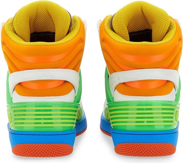 Panelled High Top Basketball Sneakers - Image 3