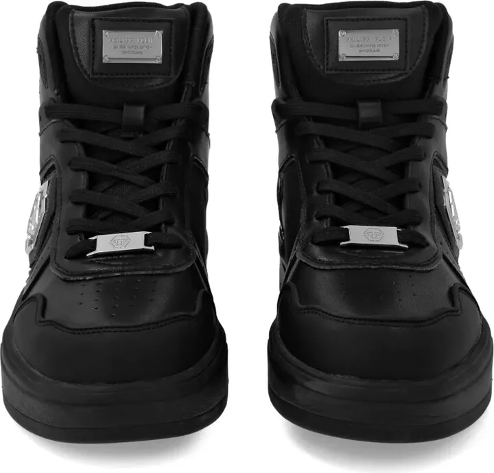 Panelled High-Top Sneakers - Image 4