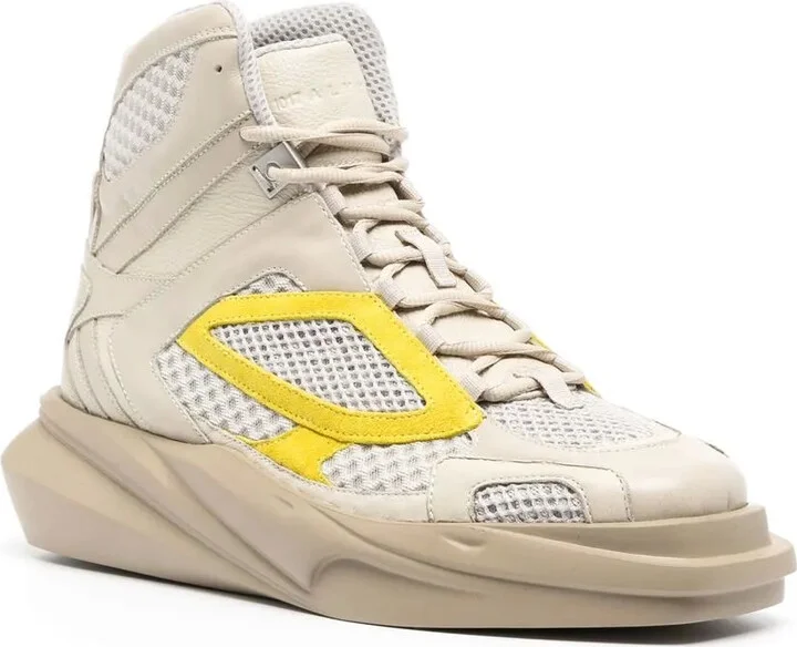 Panelled High-Top Sneakers - Image 2
