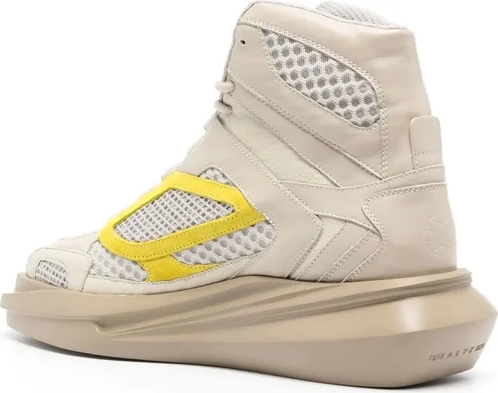 Panelled High-Top Sneakers - Image 3