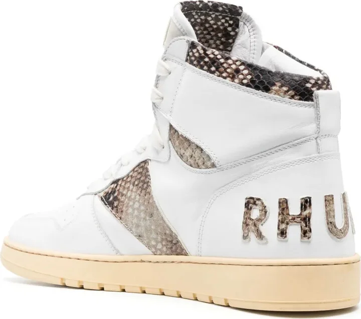 Panelled High-Top Sneakers - Image 3