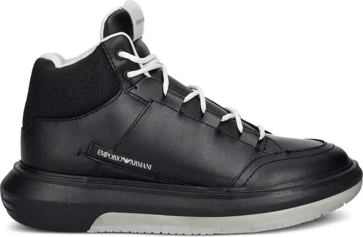 Panelled High-Top Sneakers
