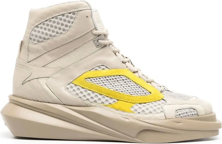 Panelled High-Top Sneakers