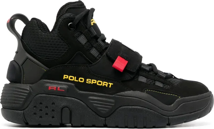 Panelled High-Top Sneakers