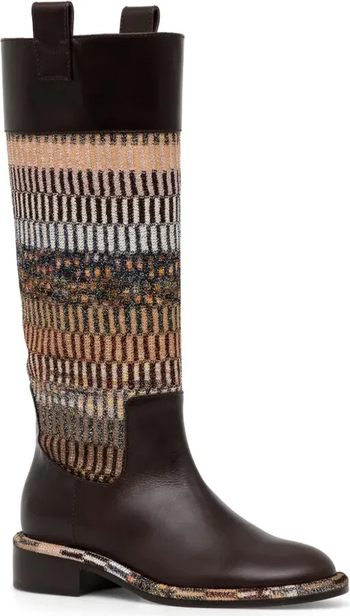 Panelled Knee-High Boots - Image 2