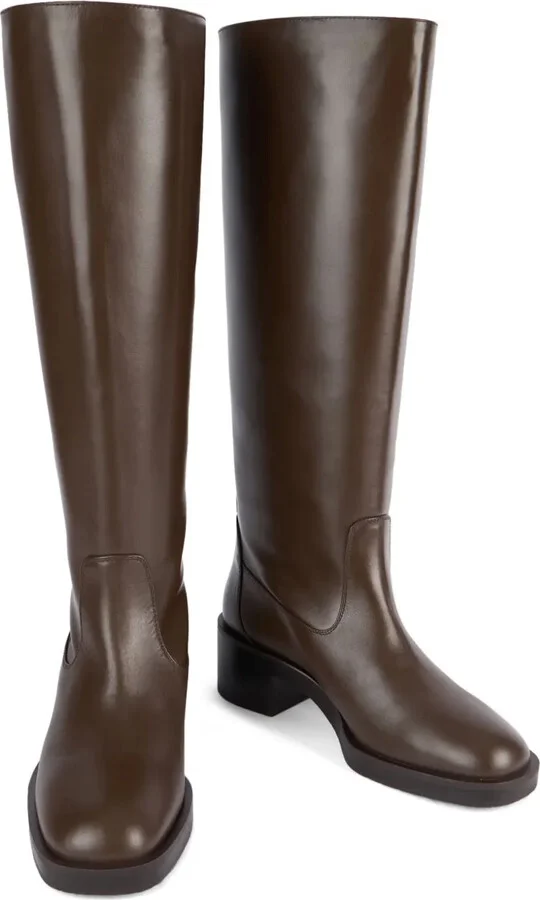 Panelled Knee-Length Boots - Image 4