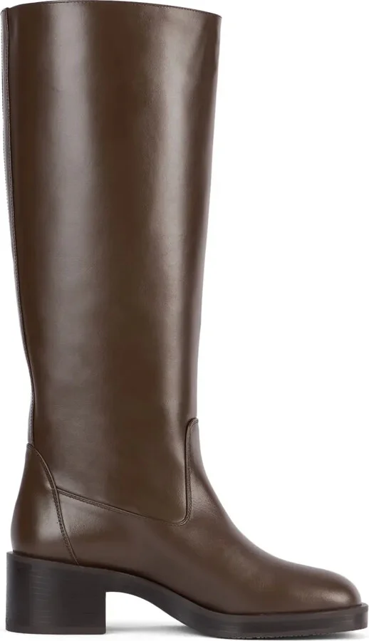 Panelled Knee-Length Boots