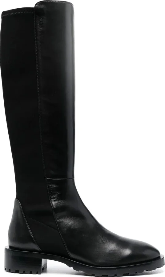 Panelled Knee-Length Boots