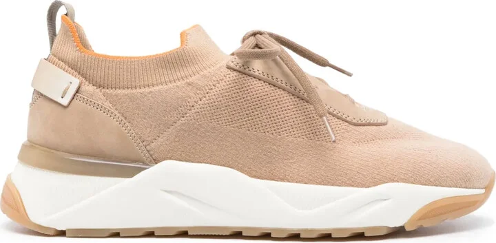 Panelled Knitted Sneakers