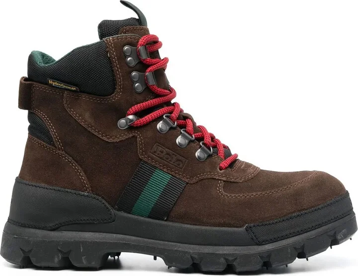 Panelled Lace-Up Boots