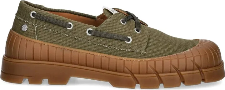 Panelled Lace-Up Loafers