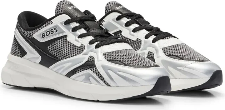 Panelled Lace-Up Sneakers - Image 2