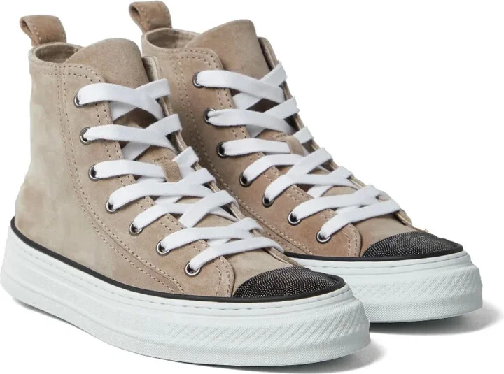 Panelled Lace-Up Sneakers - Image 2