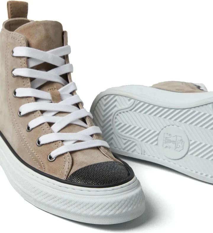 Panelled Lace-Up Sneakers - Image 4