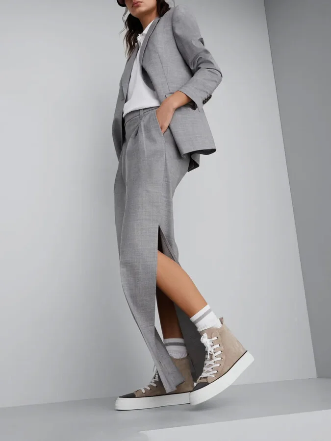 Panelled Lace-Up Sneakers - Image 5