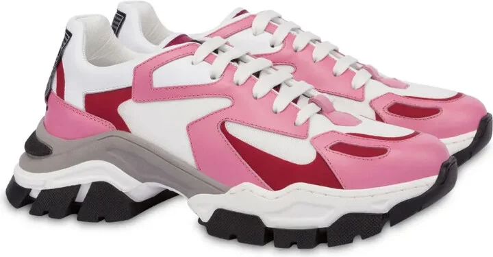 Panelled Lace-Up Sneakers - Image 2