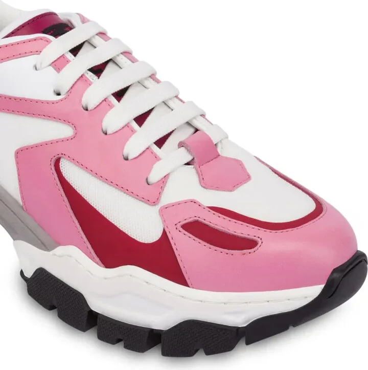 Panelled Lace-Up Sneakers - Image 3