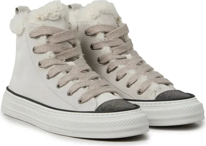 Panelled Lace-Up Sneakers - Image 2